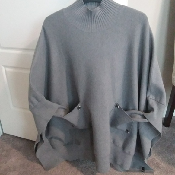 Rudsak xs/s Grey blue sweater/cape - Picture 3 of 3